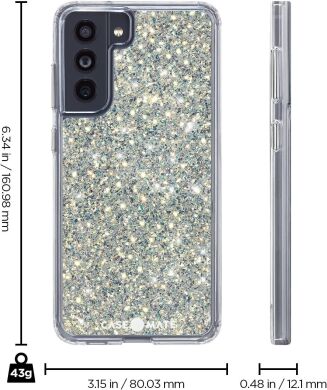 Защитный чехол Case-Mate Twinkle Glitter для Samsung Galaxy S21 FE (G990) CM046462 - Gold