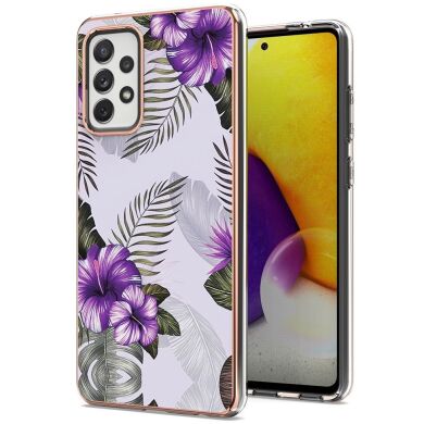 Захисний чохол Deexe Fashion Case для Samsung Galaxy A72 (А725) - Purple Flower