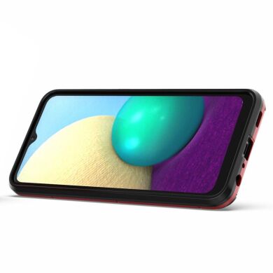 Захисний чохол Deexe Hybrid Case для Samsung Galaxy A03 Core (A032) - Red