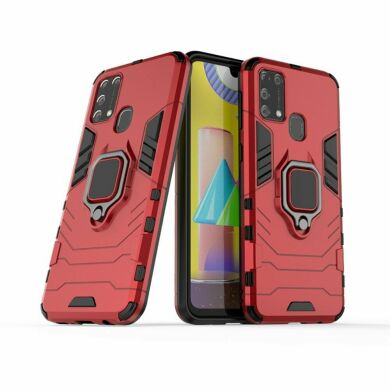 Защитный чехол Deexe Hybrid Case для Samsung Galaxy M31 (M315) - Red