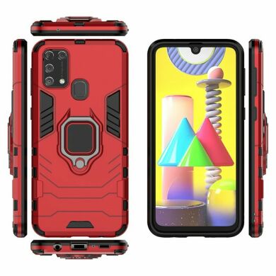 Защитный чехол Deexe Hybrid Case для Samsung Galaxy M31 (M315) - Red