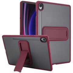 Защитный чехол Deexe Kick Shell для Samsung Galaxy Tab S9 (X710/716) / S9 FE (X510/516) - Wine Red