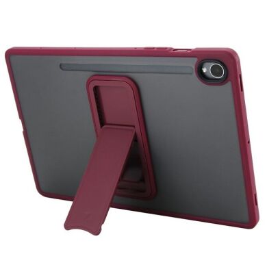 Защитный чехол Deexe Kick Shell для Samsung Galaxy Tab S9 (X710/716) / S9 FE (X510/516) - Wine Red