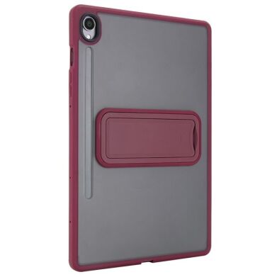 Защитный чехол Deexe Kick Shell для Samsung Galaxy Tab S9 (X710/716) / S9 FE (X510/516) - Wine Red