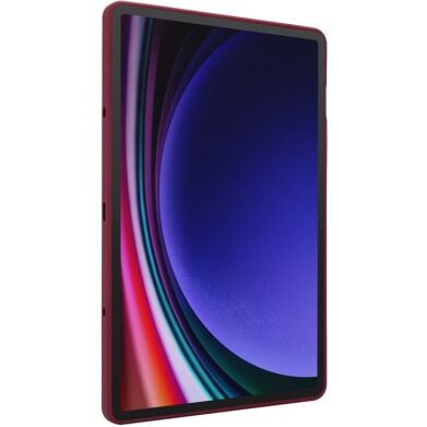 Защитный чехол Deexe Kick Shell для Samsung Galaxy Tab S9 (X710/716) / S9 FE (X510/516) - Wine Red