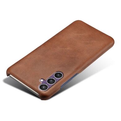 Защитный чехол Deexe Leather Back Cover для Samsung Galaxy S23 FE - Brown