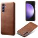 Защитный чехол Deexe Leather Back Cover для Samsung Galaxy S23 FE - Brown. Фото 2 из 4