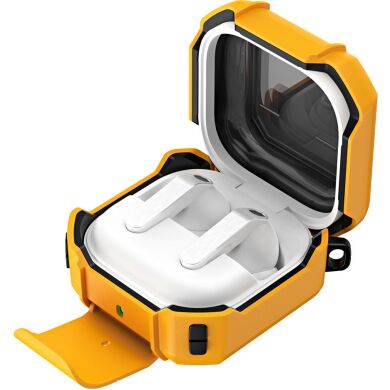Защитный чехол Deexe Orbit Shield для Samsung Galaxy Buds 4 / Buds 4 Pro - Black / Yellow
