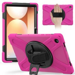 Защитный чехол Deexe Rotation Hybrid для Samsung Galaxy Tab A11 Plus (X230/236) - Rose