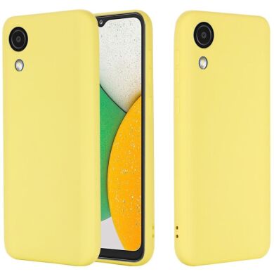 Защитный чехол Deexe Silicone Case для Samsung Galaxy A03 Core (A032) - Yellow