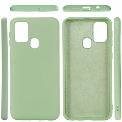 Защитный чехол Deexe Silicone Case для Samsung Galaxy A21s (A217) - Green