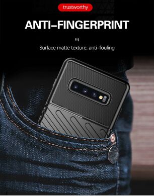 Защитный чехол Deexe Thunder Series для Samsung Galaxy S10 Plus (G975) - Black