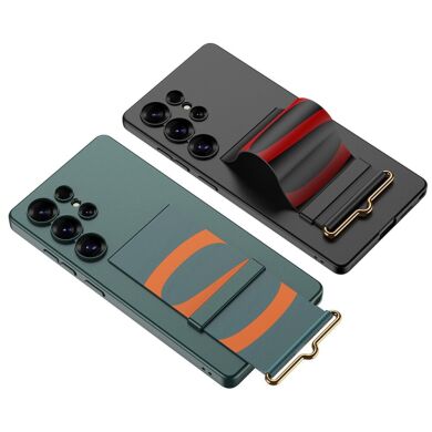 Защитный чехол GKK Leather Strap Cover для Samsung Galaxy S25 Ultra (S938) - Titanium Grey