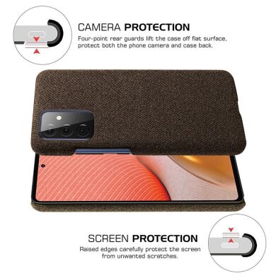 Защитный чехол KSQ Cloth Style для Samsung Galaxy A72 (А725) - Brown