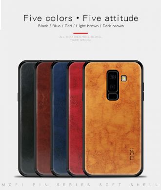 Защитный чехол MOFI Leather Cover для Samsung Galaxy A6+ 2018 (A605) - Red