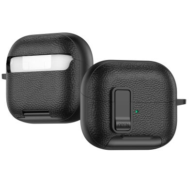 Захисний чохол Reframe Leather Texture для Samsung Galaxy Buds 3 / Buds 3 Pro - Black