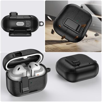 Захисний чохол Reframe Leather Texture для Samsung Galaxy Buds 3 / Buds 3 Pro - Black