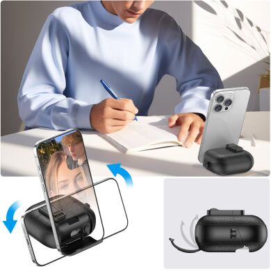 Захисний чохол Reframe Leather Texture для Samsung Galaxy Buds 3 / Buds 3 Pro - Black