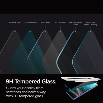 Комплект захисних стекол Spigen (SGP) GLAS.tR EZ Fit Privacy для Samsung Galaxy S25 Ultra (S938) AGL09335 - Black