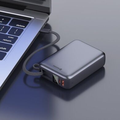 Внешний аккумулятор SWISSTEN Extra Small 45W (20000mAh) + кабель Type-C - Silver