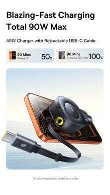 Автомобільний зарядний пристрій Baseus PrimeTrip VR2 45W 1C + кабель Type-C (C02069) - Cosmic Black