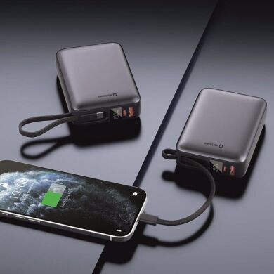 Внешний аккумулятор SWISSTEN Extra Small 45W (20000mAh) + кабель Type-C - Silver