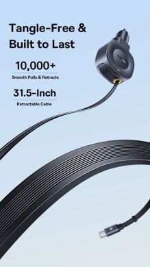 Автомобільний зарядний пристрій Baseus PrimeTrip VR2 45W 1C + кабель Type-C (C02069) - Cosmic Black