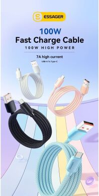 Кабель ESSAGER Breeze USB to Type-C (100W, 2m) EXC7A-WLA01-P - Black