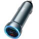Автомобільний зарядний пристрій Hoco Z54A 48W (USB + Type-C) - Metal Grey
