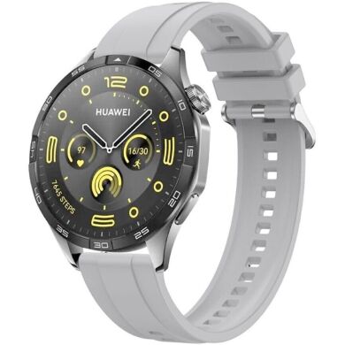 Ремінець Deexe Silicone Band для годинників з шириною кріплення 18 мм - Light Grey