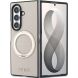 Защитный чехол Guess Magnetic Ring Stand Grained Classic Logo MagSafe для Samsung Galaxy Fold 8 Ultra (GUHMZFD86PSGRSCLE) - Beige. Фото 2 из 7
