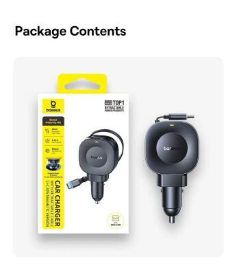 Автомобільний зарядний пристрій Baseus PrimeTrip VR2 45W 1C + кабель Type-C (C02069) - Cosmic Black