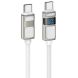 Кабель Hoco U137 Type-C to Type-C (60W, 3A, 1.2m) - White