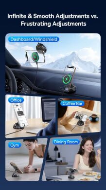 Автомобильный держатель с функцией беспроводной зарядки Baseus PrimeTrip VC2 Flex Pro (C0013F01) - Black