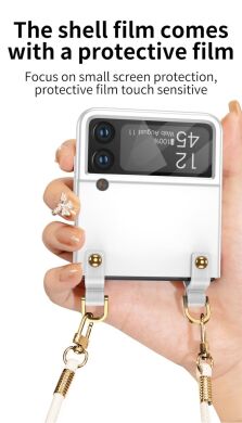Защитный чехол GKK Crossbody для Samsung Galaxy Flip 4 - Pink