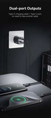 Сетевое зарядное устройство USAMS US-CC261 GaN 20W (Type-C) + кабель Type-C - Black