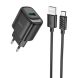 Сетевое зарядное устройство Hoco C140A Smart QC3.0 (18W, 3A) + кабель USB to Type-C - Black. Фото 2 из 6