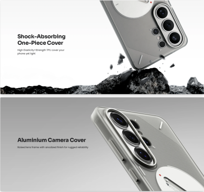 Защитный чехол AULUMU Frosted Glow Case для Samsung Galaxy S26 Ultra (S948) - Transparent Grey