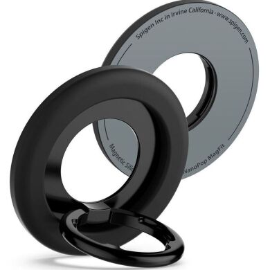 Магнітне кільце-тримач Spigen (SGP) Nano Pop Ring (MagFit) AMP09029 - Black Sesame
