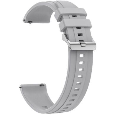 Ремешок Deexe Silicone Band для часов с шириной крепления 18 мм - Light Grey
