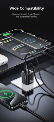 Сетевое зарядное устройство USAMS US-CC261 GaN 20W (Type-C) + кабель Type-C - Black