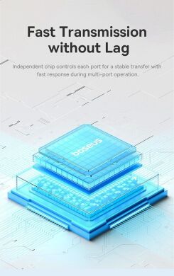 USB HUB Baseus UltraJoy Series USB to 4USB3.0 (0.5m) B0005280B811-04 - Space Gray