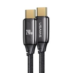 Кабель USAMS US-SJ580 Type-C to Type-C (240W, 1.2m) - Black