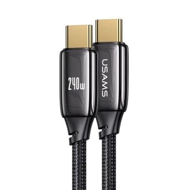 Кабель USAMS US-SJ580 Type-C to Type-C (240W, 1.2m) - Black