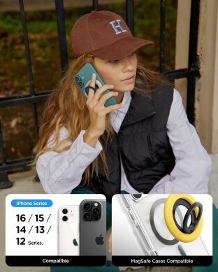 Магнітне кільце-тримач Spigen (SGP) Nano Pop Ring (MagFit) AMP09029 - Black Sesame