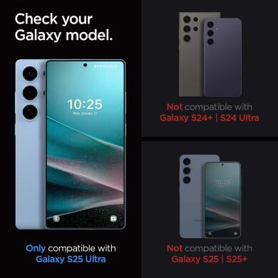 Комплект захисних стекол Spigen (SGP) GLAS.tR EZ Fit Privacy для Samsung Galaxy S25 Ultra (S938) AGL09335 - Black