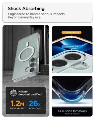 Захисний чохол Spigen Ultra Hybrid MagSafe для Samsung Galaxy S26 FE (ACS11636) - Clear / White