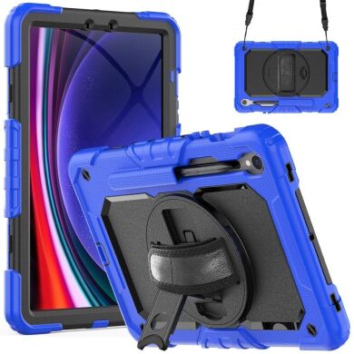 Захисний чохол Deexe Shockproof Case для Samsung Galaxy Tab S9 FE (X510) - Black / Dark Blue