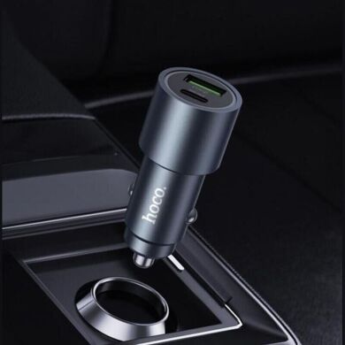 Автомобильное зарядное устройство Hoco Z60 PD30W + QC3.0 18W (USB + Type-C) - Black