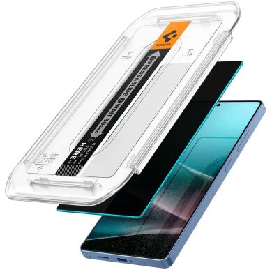 Комплект захисних стекол Spigen (SGP) GLAS.tR EZ Fit Privacy для Samsung Galaxy S25 Ultra (S938) AGL09335 - Black